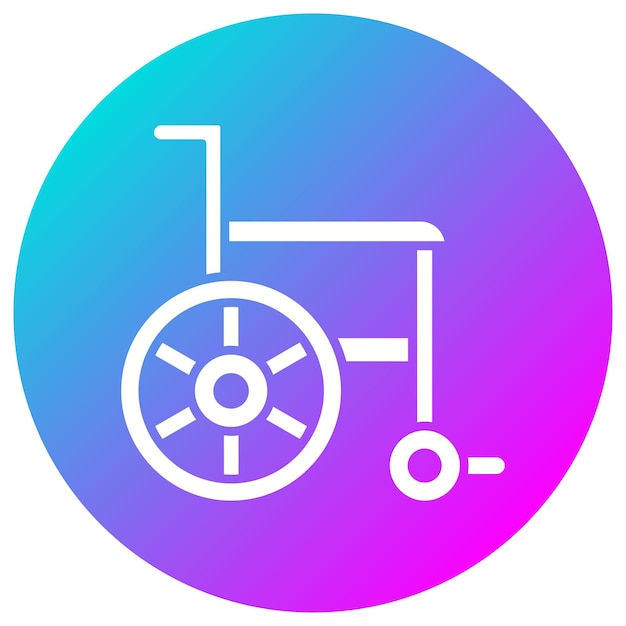 El icono vectorial de la silla de ruedas se puede usar para el conjunto de iconos de donaciones