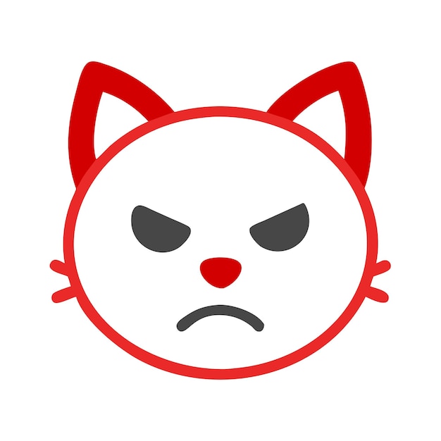 Icono vectorial de silueta de gato enojado Logotipo de mascota en negrita para equipos deportivos Diseño de marca y camiseta