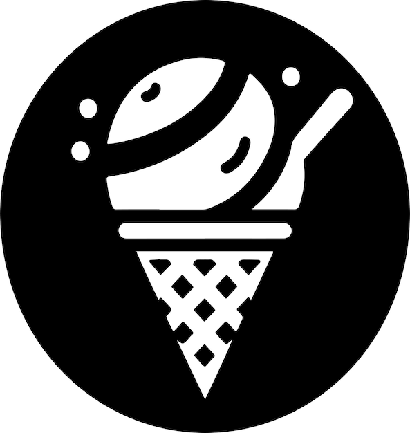 Ícono vectorial de la silueta mínima del helado