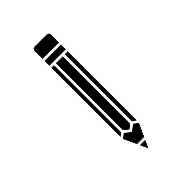 icono vectorial del símbolo del signo de lápiz
