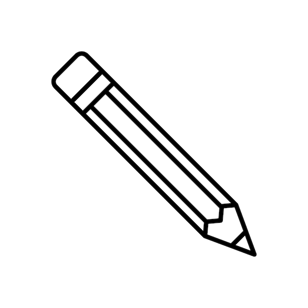 icono vectorial del símbolo del signo de lápiz