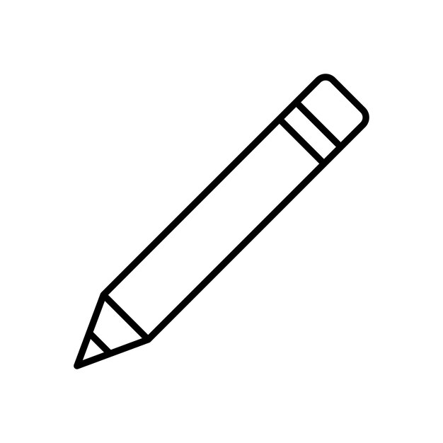 icono vectorial del símbolo del signo de lápiz