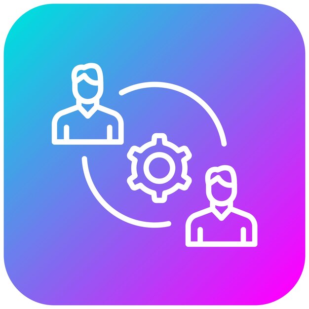 El icono vectorial de la sinergia de equipos se puede utilizar para el conjunto de iconos de trabajo en equipo