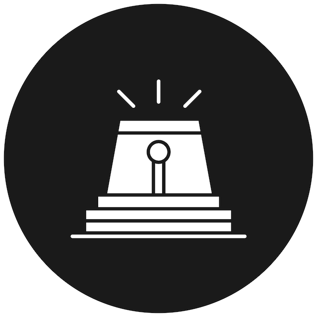 El icono vectorial de la sirena se puede utilizar para el conjunto de iconos de energía nuclear
