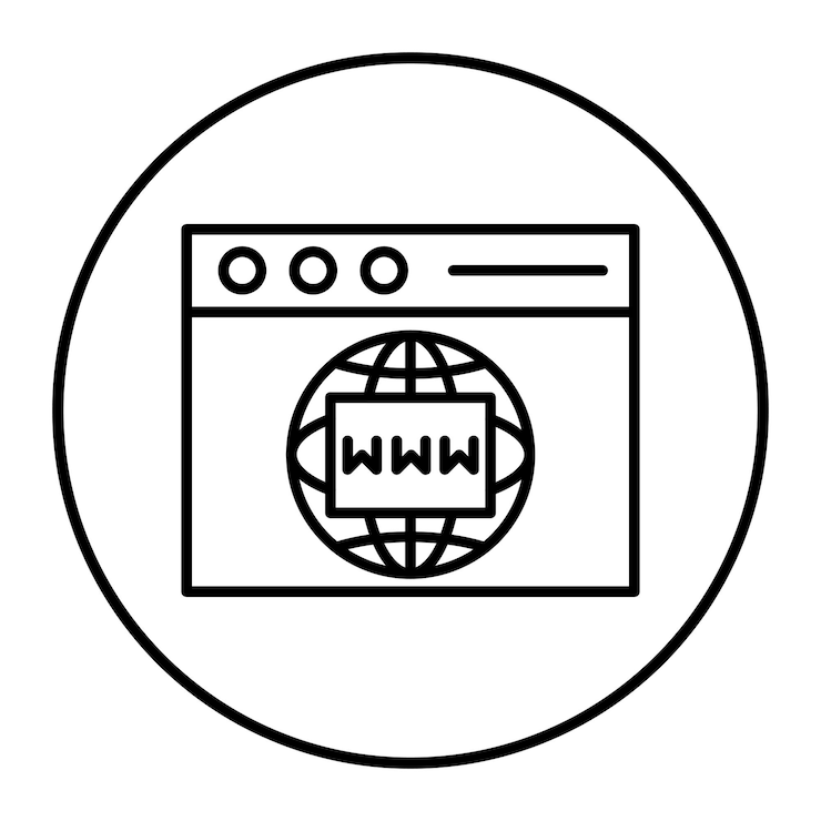 Vector el icono vectorial del sitio web se puede usar para el conjunto de iconos sin código