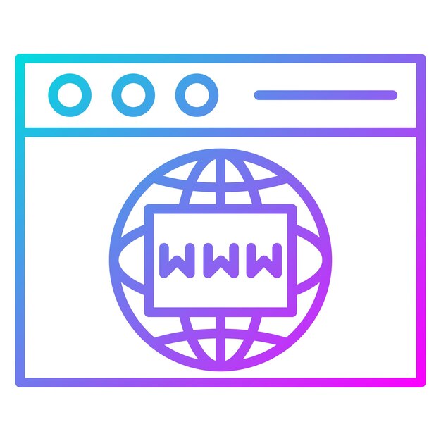 El icono vectorial del sitio web se puede usar para el conjunto de iconos sin código