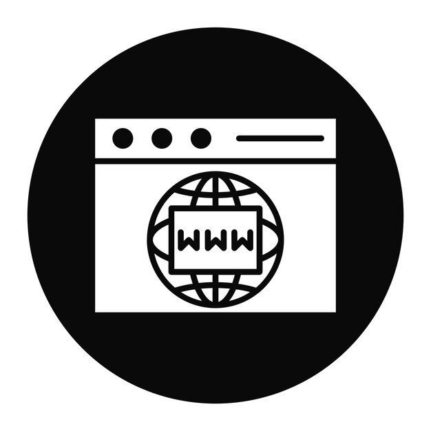 El icono vectorial del sitio web se puede usar para el conjunto de iconos sin código