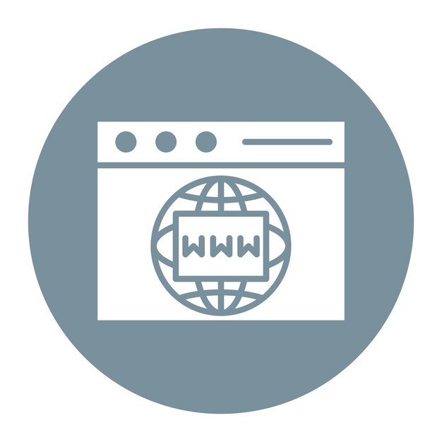 El icono vectorial del sitio web se puede usar para el conjunto de iconos sin código