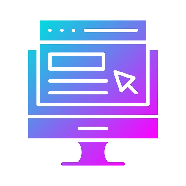 El icono vectorial del sitio web se puede utilizar para el conjunto de iconos de alojamiento web