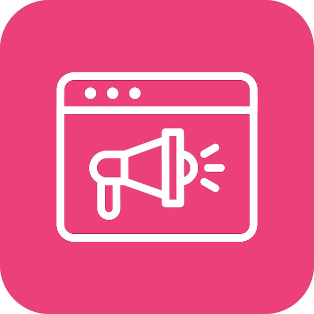 El icono vectorial del sitio web se puede utilizar para el conjunto de iconos de marketing digital