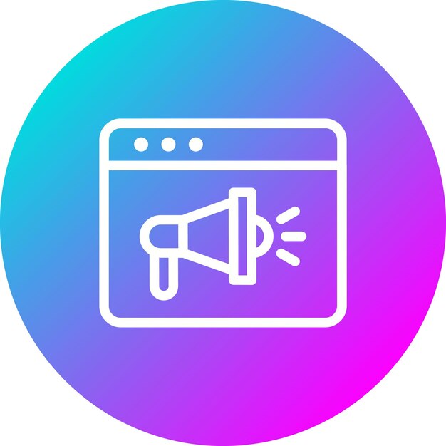 El icono vectorial del sitio web se puede utilizar para el conjunto de iconos de marketing digital