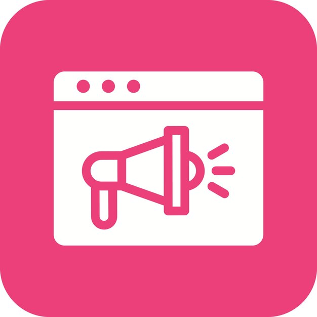 El icono vectorial del sitio web se puede utilizar para el conjunto de iconos de marketing digital