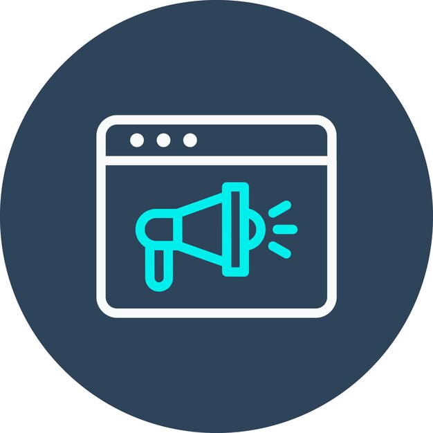 El icono vectorial del sitio web se puede utilizar para el conjunto de iconos de marketing digital