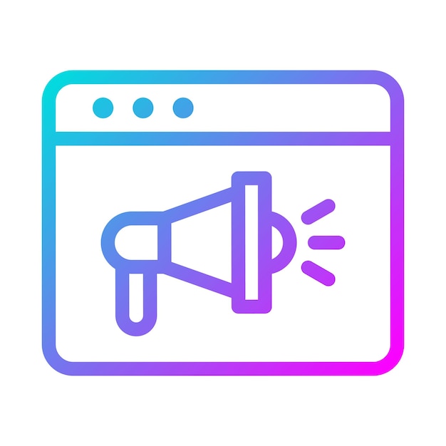 El icono vectorial del sitio web se puede utilizar para el conjunto de iconos de marketing digital