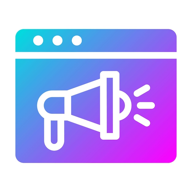 El icono vectorial del sitio web se puede utilizar para el conjunto de iconos de marketing digital