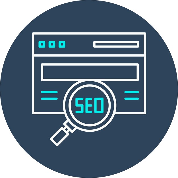 El icono vectorial del sitio web SEO se puede utilizar para el conjunto de iconos SEO y SEM