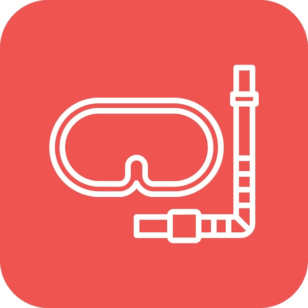 El icono vectorial de snorkel se puede usar para el conjunto de iconos de verano