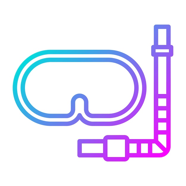 El icono vectorial de snorkel se puede usar para el conjunto de iconos de verano