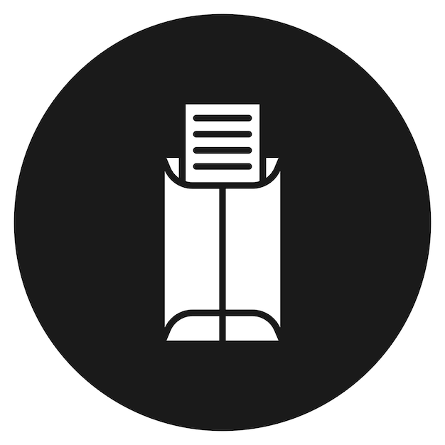 El icono vectorial de sobre largo se puede utilizar para el conjunto de iconos de papelería de Office