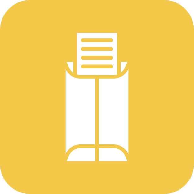 El icono vectorial de sobre largo se puede utilizar para el conjunto de iconos de papelería de Office