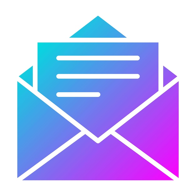 El icono vectorial del sobre se puede utilizar para el conjunto de iconos de papelería de Office