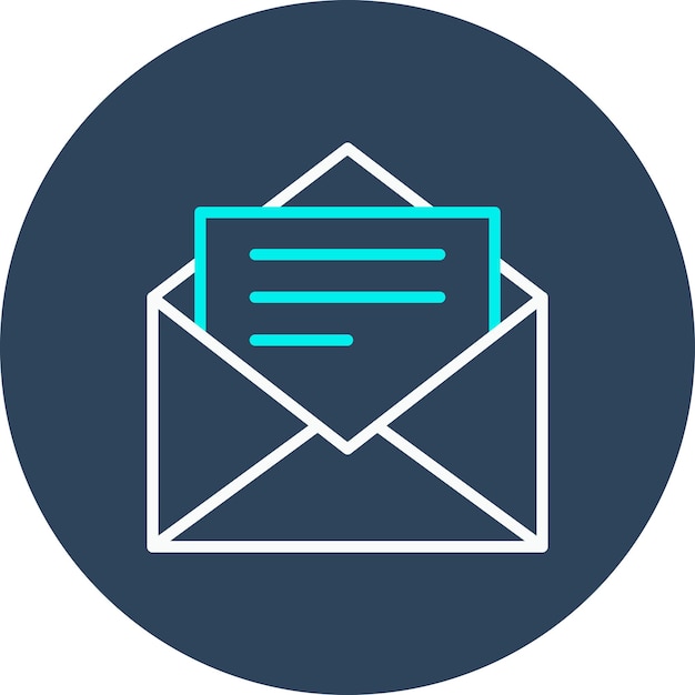 El icono vectorial del sobre se puede utilizar para el conjunto de iconos de papelería de Office