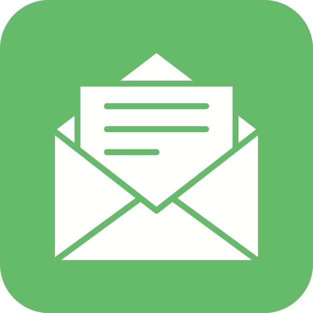 El icono vectorial del sobre se puede utilizar para el conjunto de iconos de papelería de Office