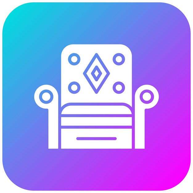 El icono vectorial del sofá se puede usar para el conjunto de iconos de artículos para el hogar