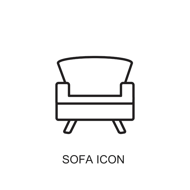 Ícono vectorial del sofá