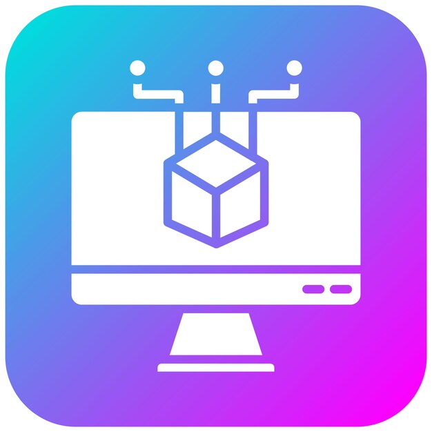 El icono vectorial de software se puede utilizar para el conjunto de iconos de realidad virtual