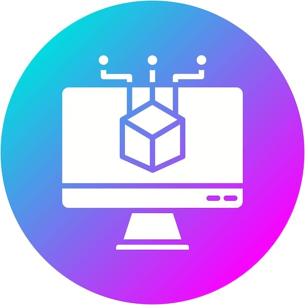 El icono vectorial de software se puede utilizar para el conjunto de iconos de realidad virtual