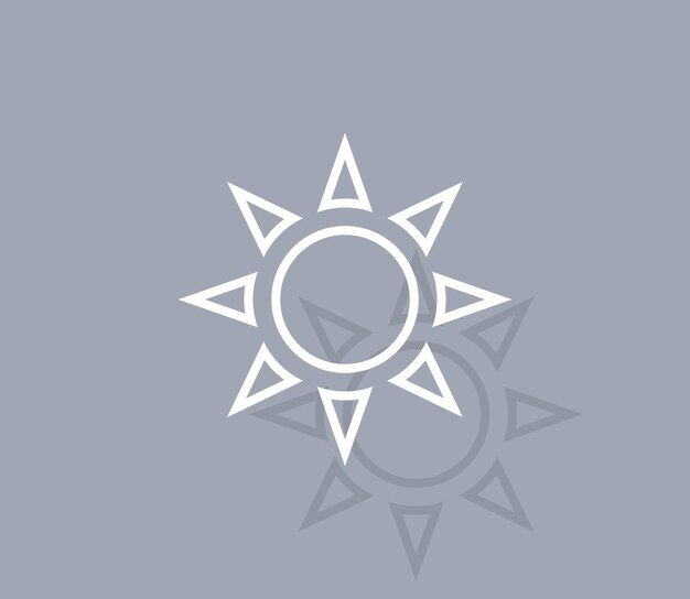 Ícono vectorial del sol Símbolo del tiempo