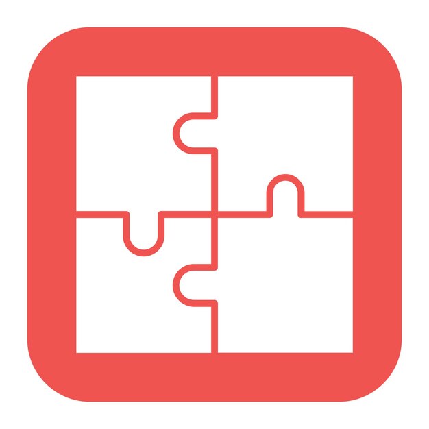 El icono vectorial de la solución del rompecabezas se puede utilizar para el conjunto de iconos de negocios y finanzas