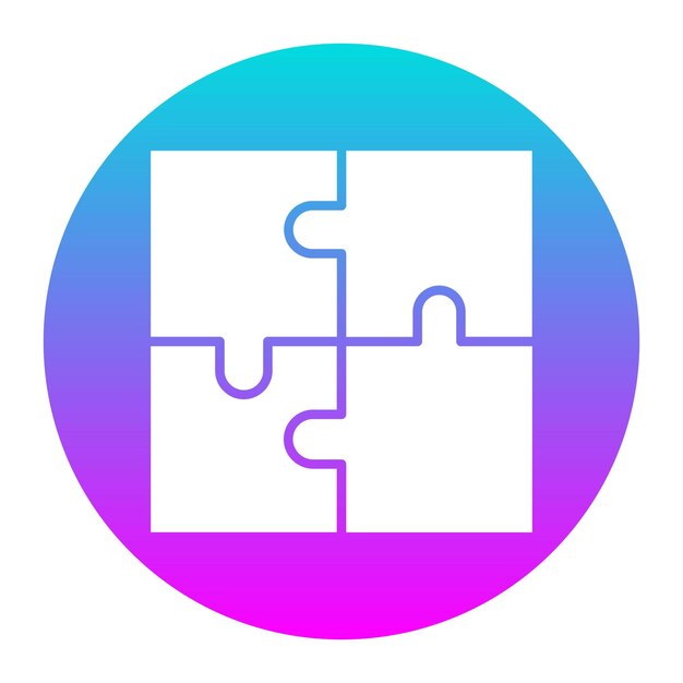 El icono vectorial de la solución del rompecabezas se puede utilizar para el conjunto de iconos de negocios y finanzas