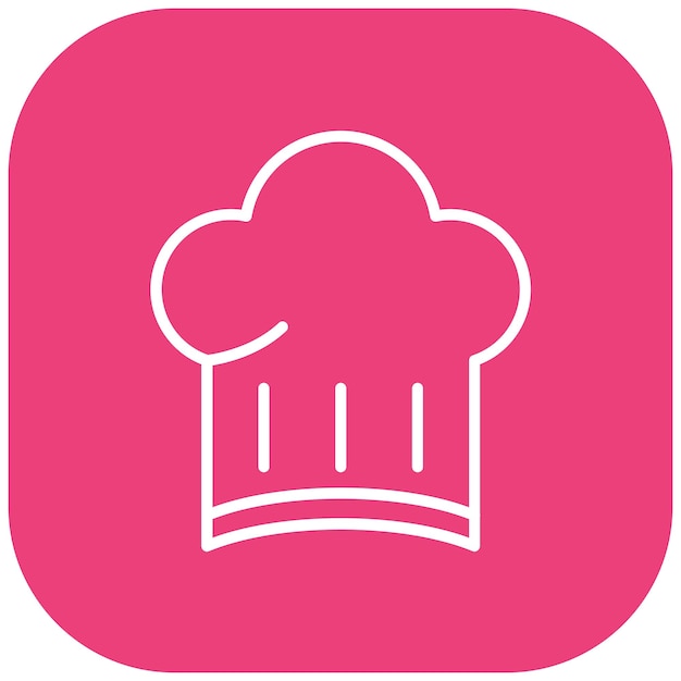 El icono vectorial del sombrero de chef italiano se puede usar para el conjunto de iconos de Italia