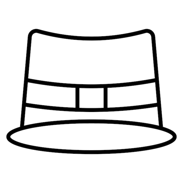 El icono vectorial del sombrero del detective se puede usar para el conjunto de iconos de investigación criminal