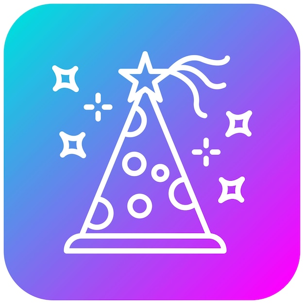 El icono vectorial del sombrero de la fiesta se puede usar para el conjunto de iconos del Carnaval