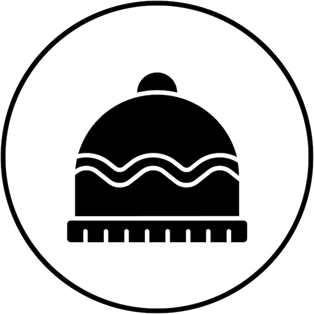 El icono vectorial del sombrero de otoño se puede usar para el conjunto de iconos de otoño