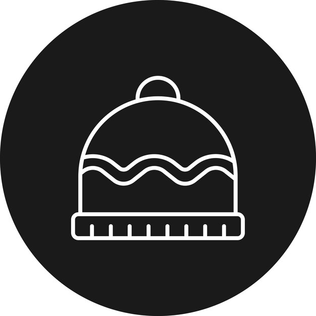 El icono vectorial del sombrero de otoño se puede usar para el conjunto de iconos de otoño