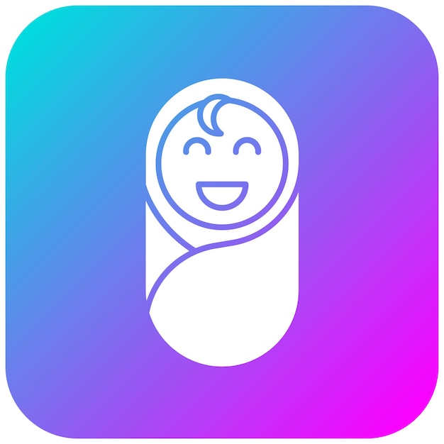 El icono vectorial de la sonrisa del bebé se puede usar para el conjunto de iconos del bebé
