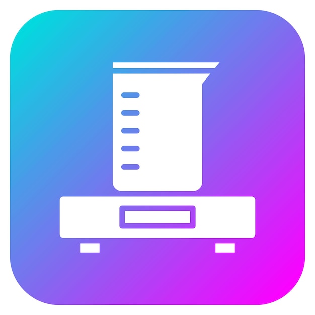 El icono vectorial del soporte del vaso se puede utilizar para el conjunto de iconos de química