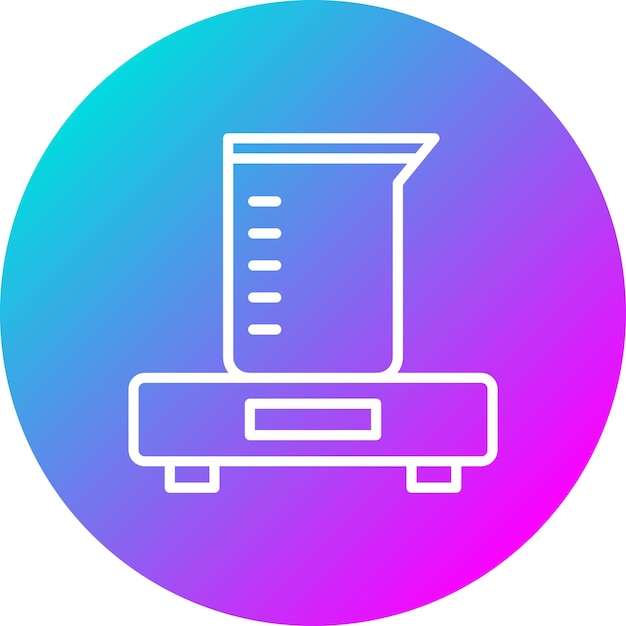 El icono vectorial del soporte del vaso se puede utilizar para el conjunto de iconos de química