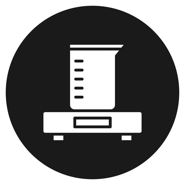El icono vectorial del soporte del vaso se puede utilizar para el conjunto de iconos de química