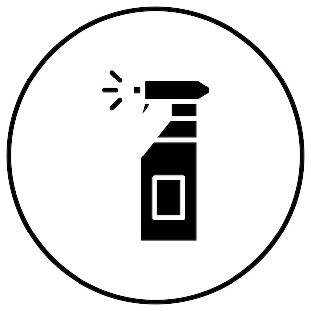 El icono vectorial de Sparay Bottle se puede usar para el conjunto de iconos de limpieza de la casa