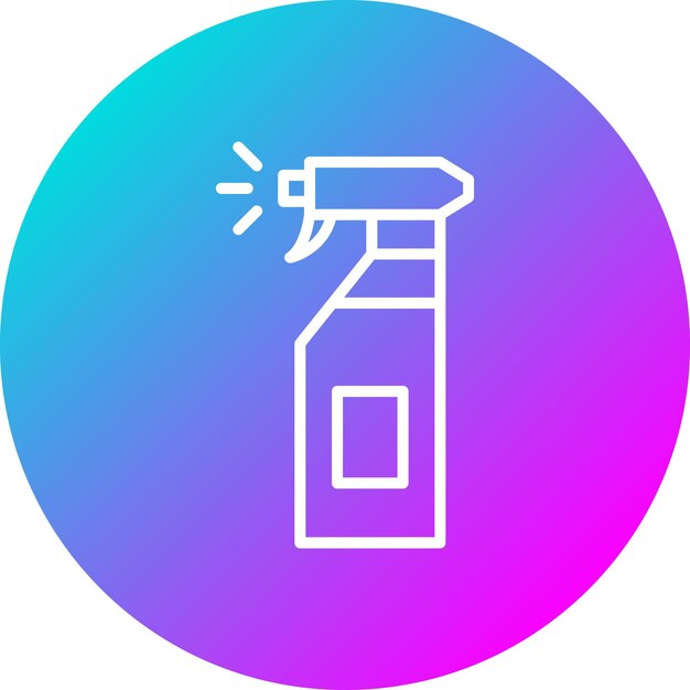 El icono vectorial de Sparay Bottle se puede usar para el conjunto de iconos de limpieza de la casa