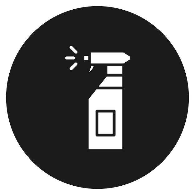 El icono vectorial de Sparay Bottle se puede usar para el conjunto de iconos de limpieza de la casa