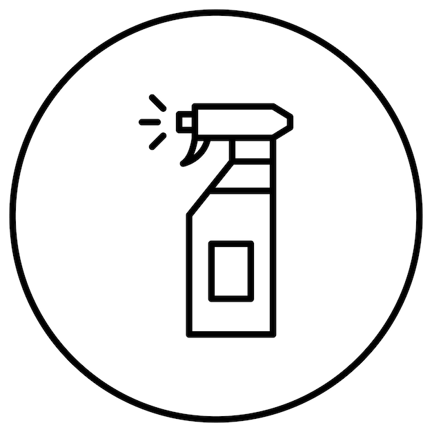 El icono vectorial de Sparay Bottle se puede usar para el conjunto de iconos de limpieza de la casa