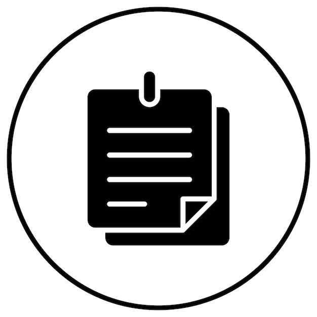 El icono vectorial de Sticky Note se puede utilizar para el conjunto de iconos de papelería de Office