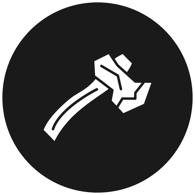 El icono vectorial de Stone Axe se puede usar para el conjunto de iconos de Historia
