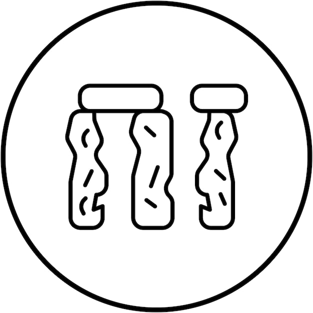 Vector el icono vectorial de stonehenge se puede usar para el conjunto de iconos de historia